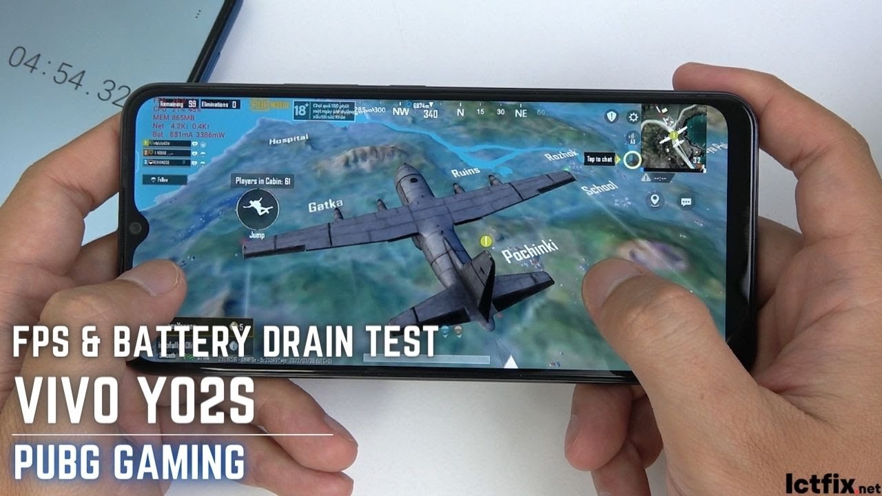 Тестирование мобильного игрового приложения Vivo Y02s PUBG | Helio P35, 3 ГБ ОЗУ