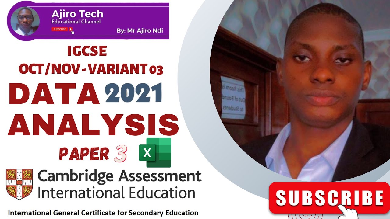 IGCSE ICT (0417/0983) Paper 3 Data Analysis (Spreadsheet)  October November 2021 Variant 03