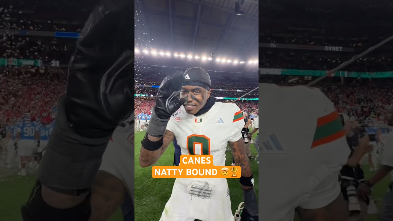 MIAMI IS NATTY BOUND. FIESTA BOWL CHAMPS 🤩🙌 