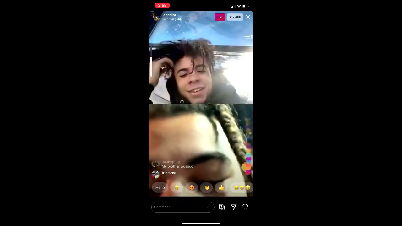 Iann Dior Instagram Live February 24