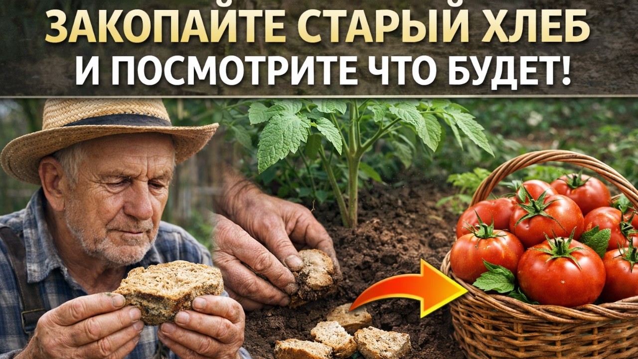 Никогда не выбрасывайте старый хлеб. Закопайте его в огороде и посмотрите что будет