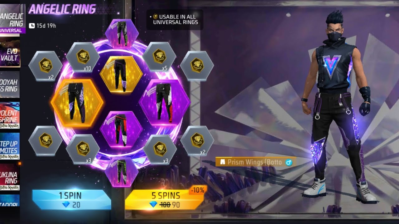 Free Fire X Angelic Ring Event 🔥 One Game Loose Challenge #freefire #srikantaff