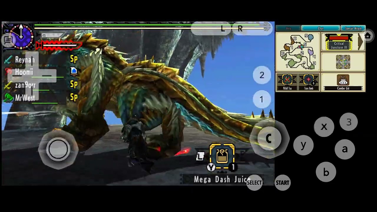 MHXX Double Cross (Citra Emu) - Hunting Zinorge Si As* kayang (Party mode) | Citra MMJ Android