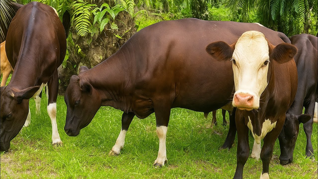 Sapi Lembu Jinak Merumput di Ladang Luas 🐄 | Suara Moo Asli