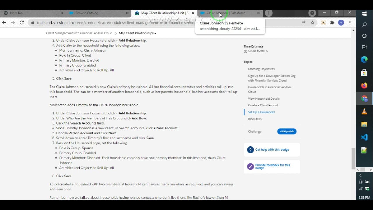 Map Client Relationships- Finance Cloud|| Trailhead Challenge