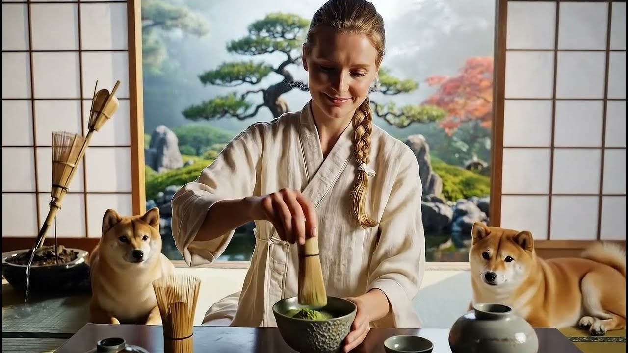 Emotional Balance: Classic Tea Ceremony & Animal Companion (8K Cuddle Therapy ASMR)