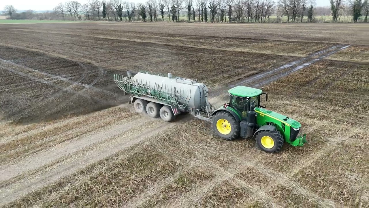 John Deere 8320 R Güllefass BSA und Deutz Fahr 7250 ttv mit Köckerling Allrounder 600