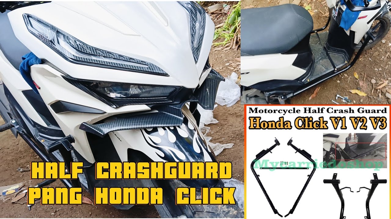 Installing Half Crash Guard pang Honda Click v1/v2/v3