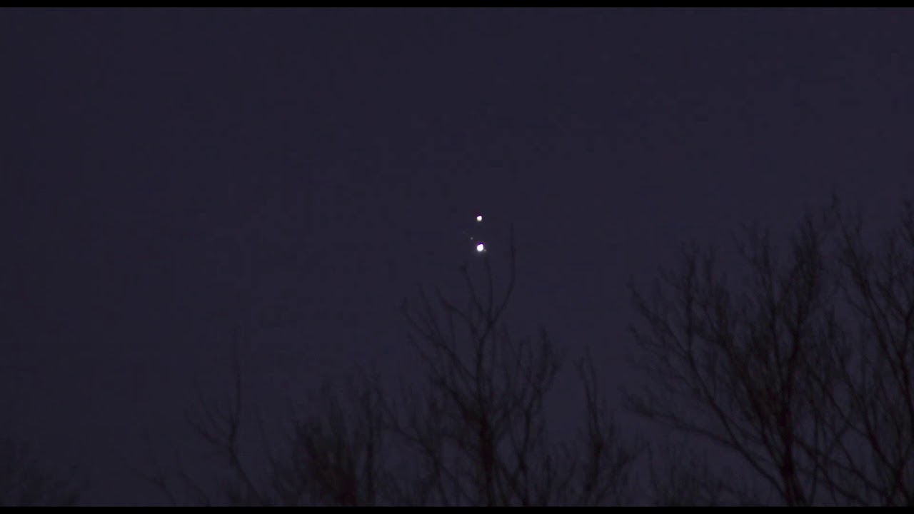 Jupiter Saturn Conjunction seen in India - 21 December 2020 - Time Lapse video