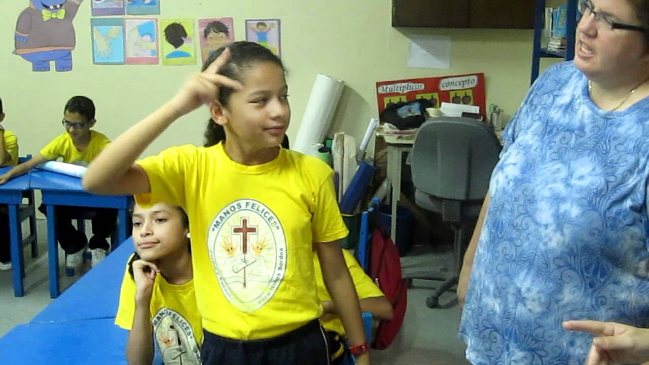 Kids from Happy Hands Deaf School