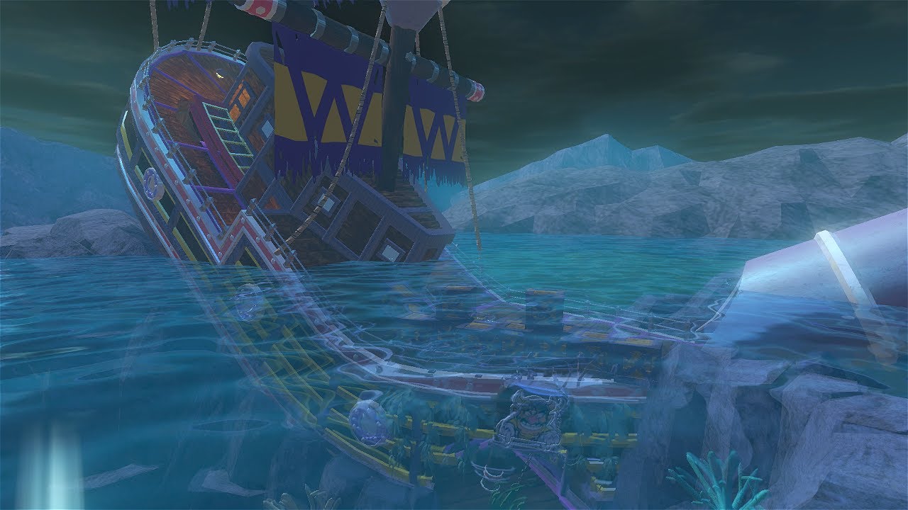 Mario Kart 8 Deluxe Custom Track: 3DS Wario Shipyard - 3DS Warios Galeonenwrack