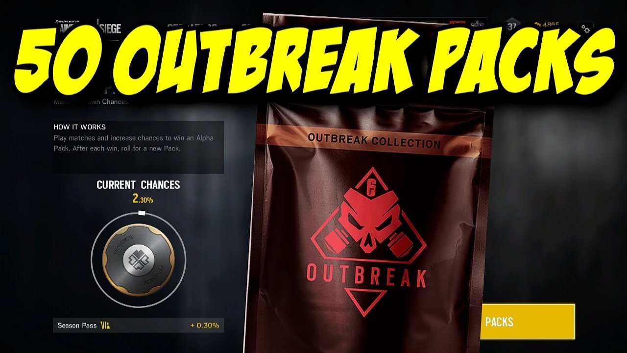 Rainbow Six Siege All 50 OUTBREAK PACKS OPENING R6 Legendary Epic Rare Elite Uniform