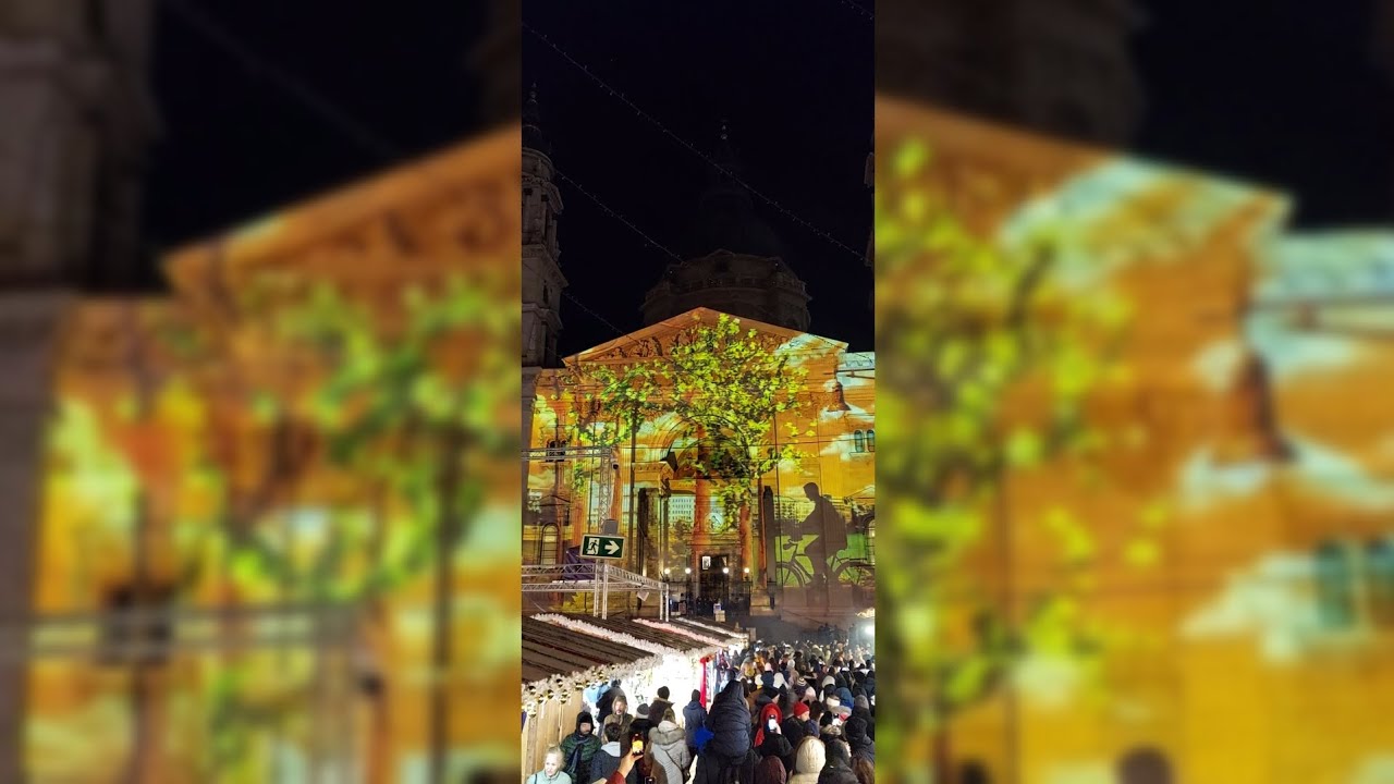 Breathtaking Light Show on the Facade of the #basilica / #budapest / #hungary🇭🇺 #travelvlog #blog 