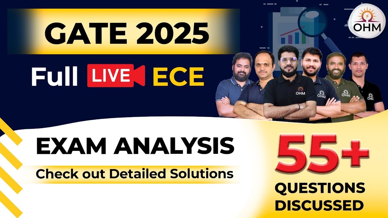 GATE 2025 Electronics & Communication Engineering | Exam Analysis & Solutions | GATE ECE #gate2025