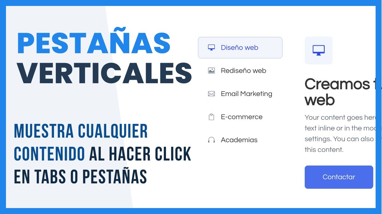 Cómo crear una navegación por tabs para mostrar contenido con divi y sin plugins