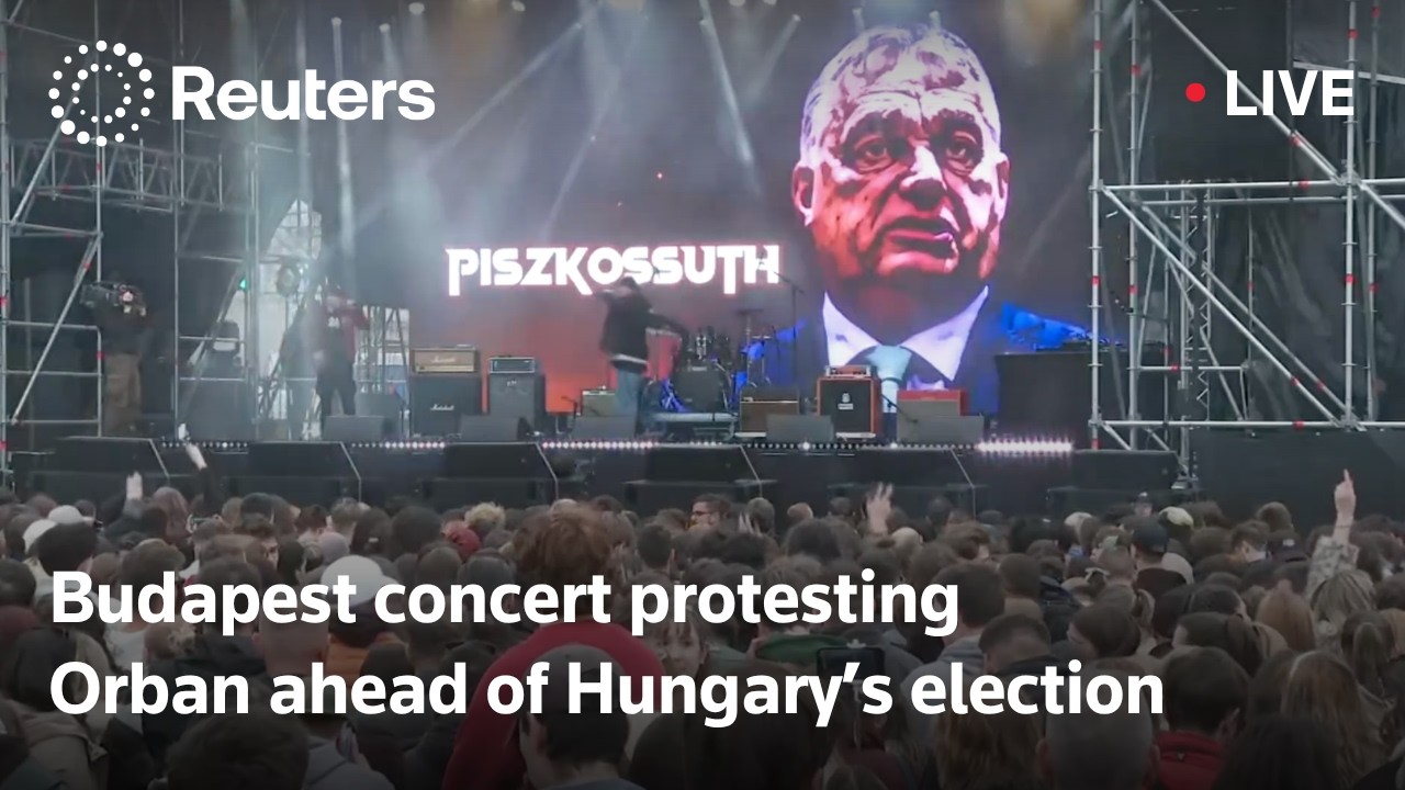 LIVE: Musicians perform at concert against Orban ahead of election