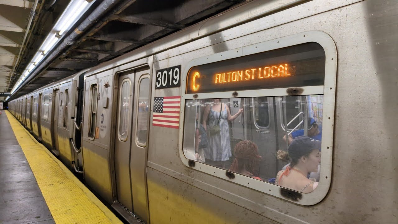 NYC Subway: 10 Car R179 on the C Line at Franklin Avenue
