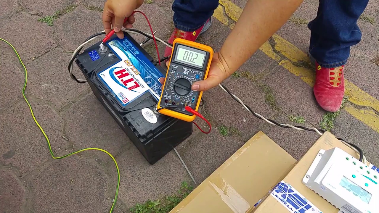 VÍDEO 2. CARGA DE BATERÍA CON PANEL SOLAR Y CONTROLADOR DE CARGA.