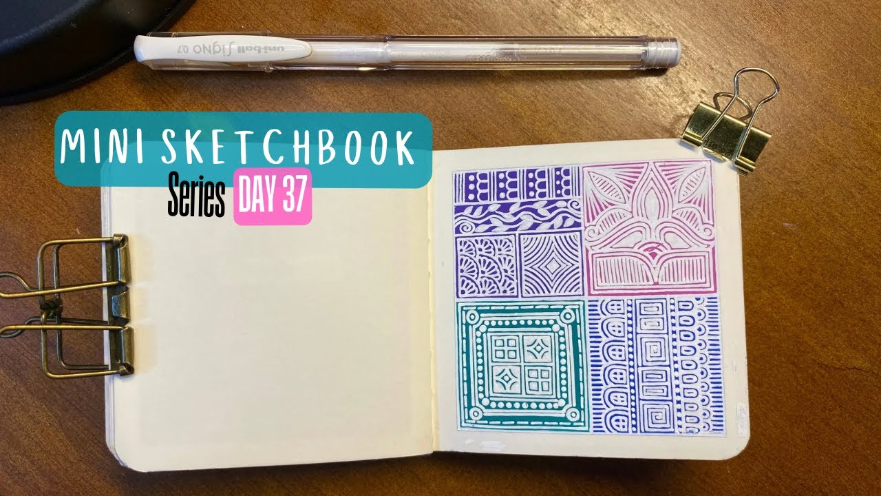 You Can Draw These! Colorful Zentangle Block Patterns | Mini Sketchbook Art Series (Day 37/60)