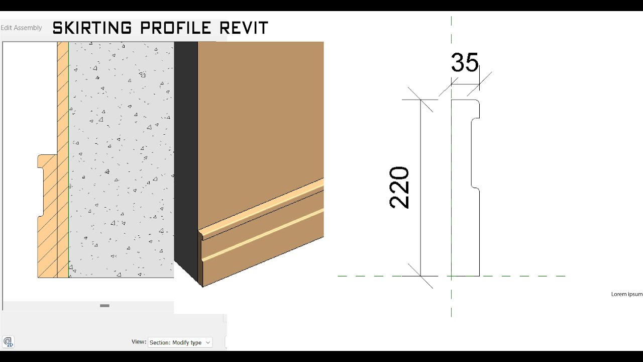 Wall skirting profile _Revit Tutorial