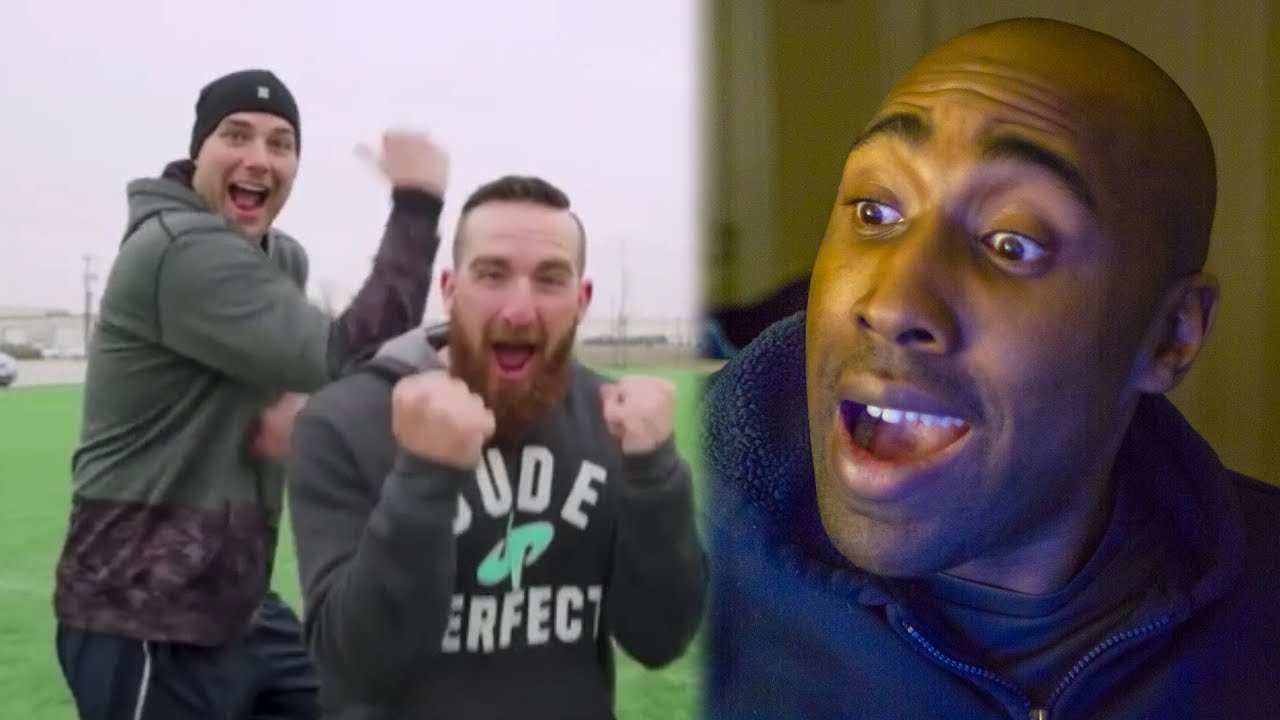 Football vs Soccer Trick Shots ||  (Dude Perfect Reaction)