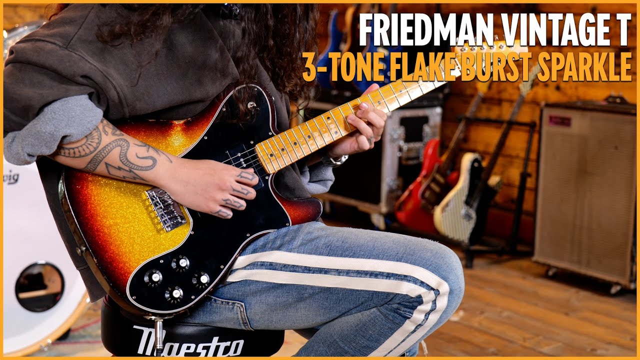 Friedman Guitars Vintage T | 3 Tone Flake Burst Sparkle