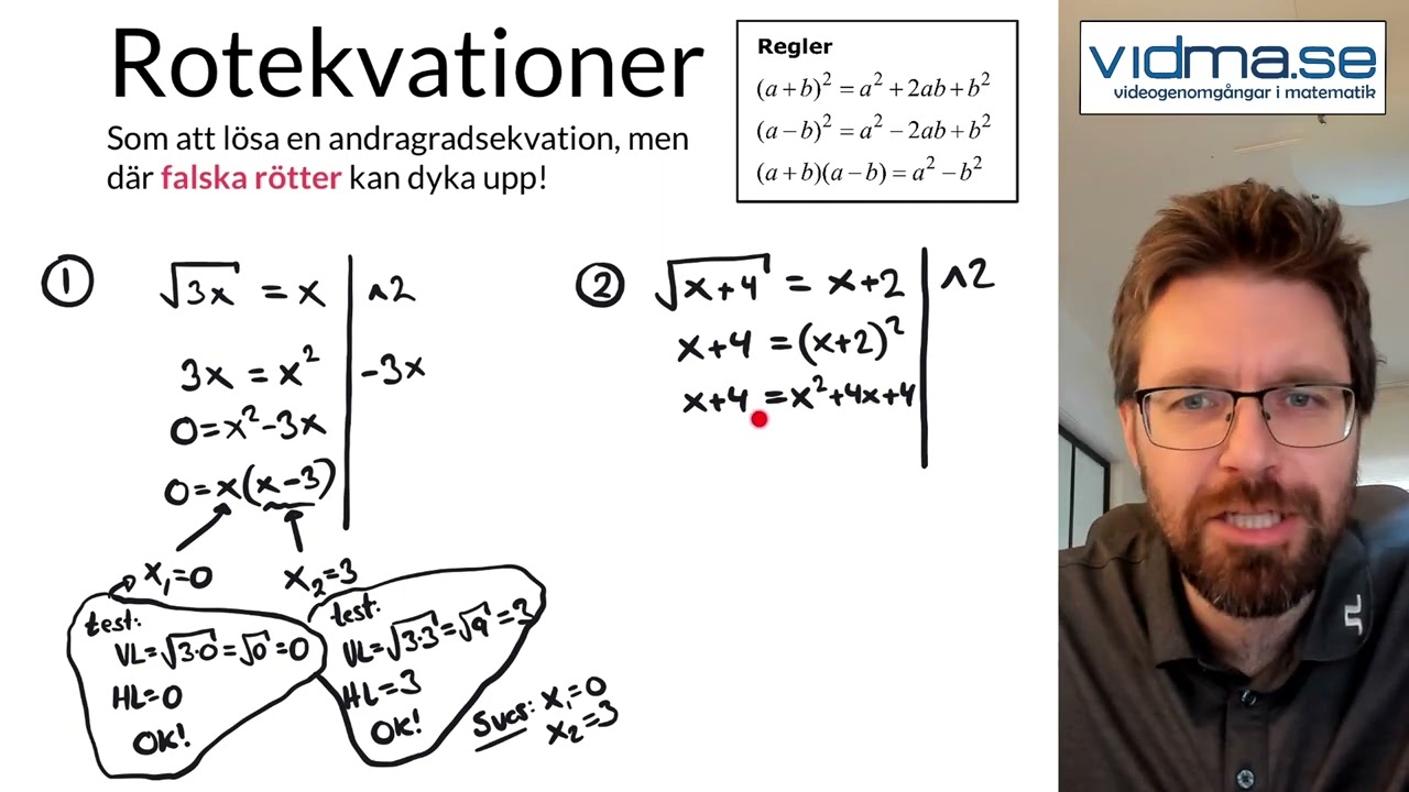 Matematik 2c: ROTEKVATIONER, två exempel.