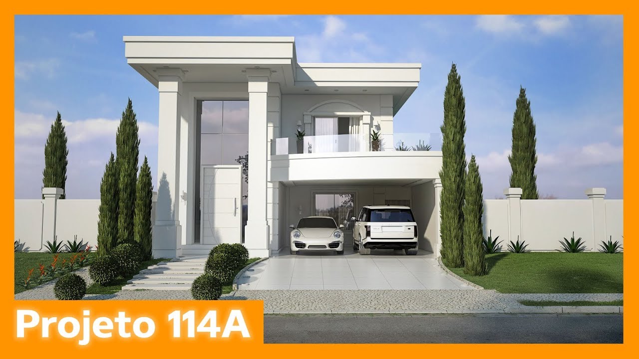 Planta de casa neoclássica - 114A