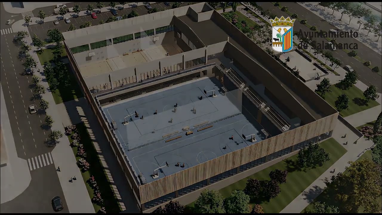 Recreación del futuro pabellón polideportivo de Pizarrales