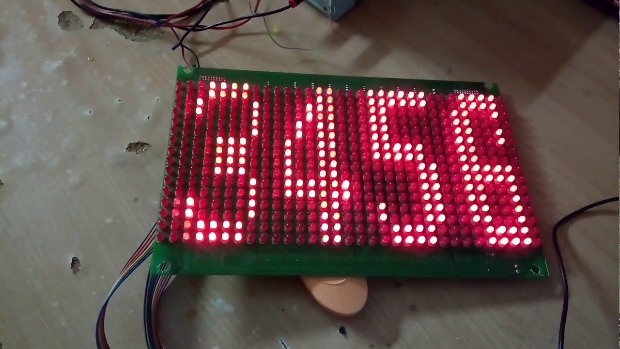How to make LED scrolling display board | by 89s52 microcontroller.