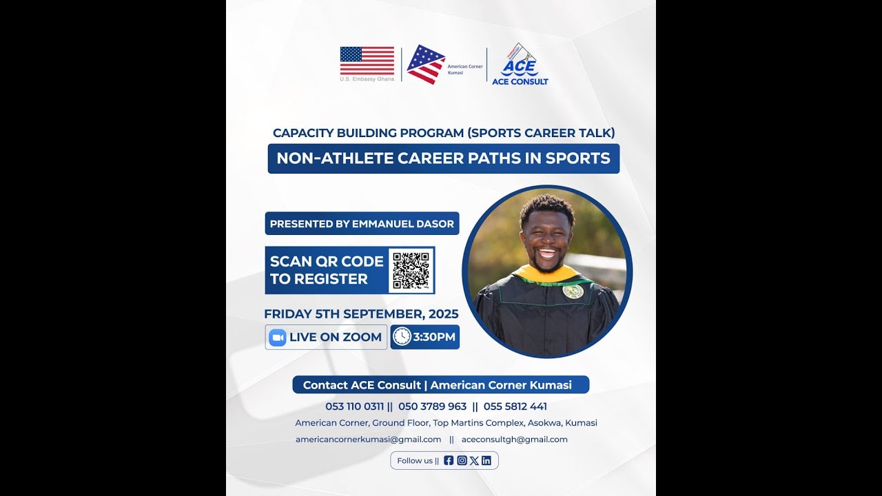Non-Athlete Career Paths in Sports | An American Corner Kumasi Skill Building Program