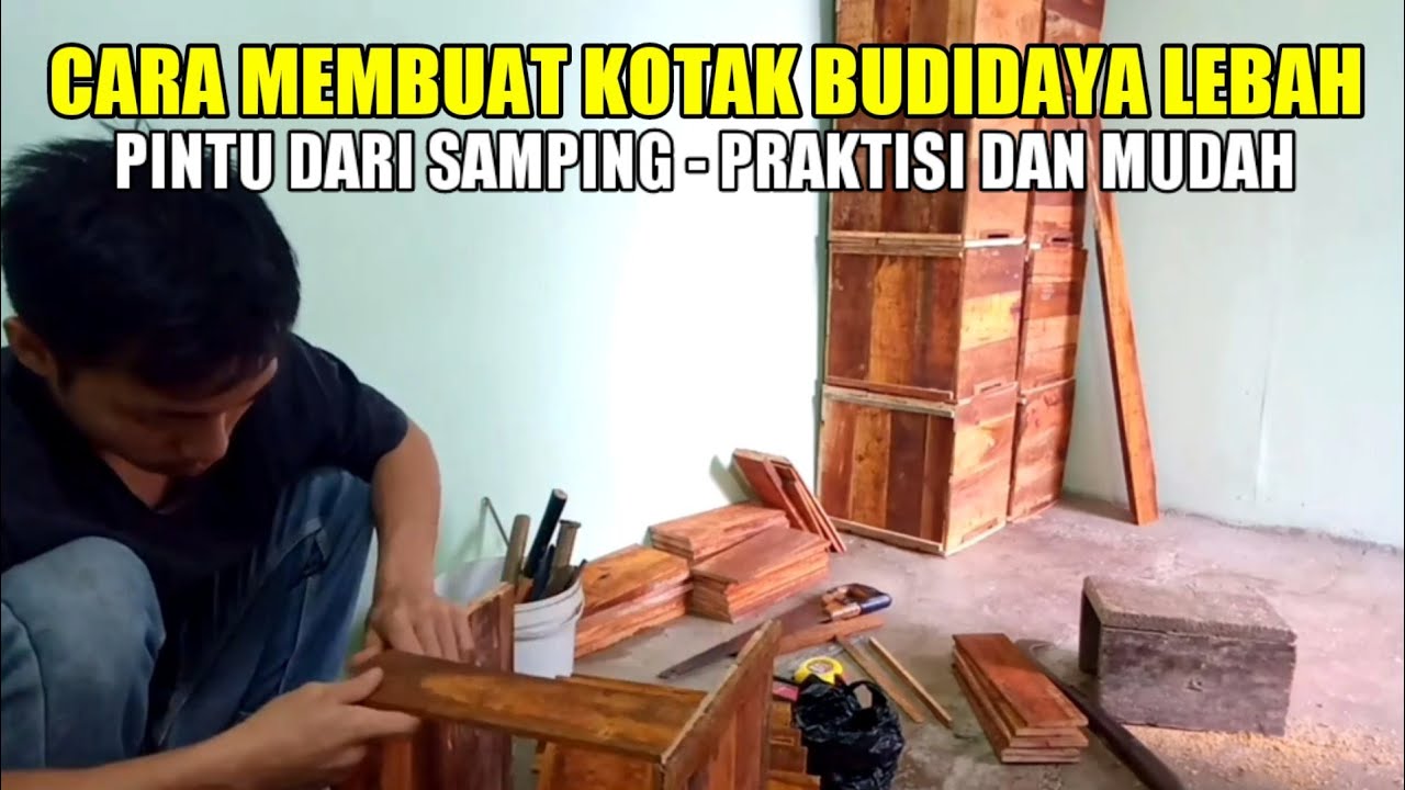 Mencoba kotak lebah madu model baru di peternakan lebah ku 😄