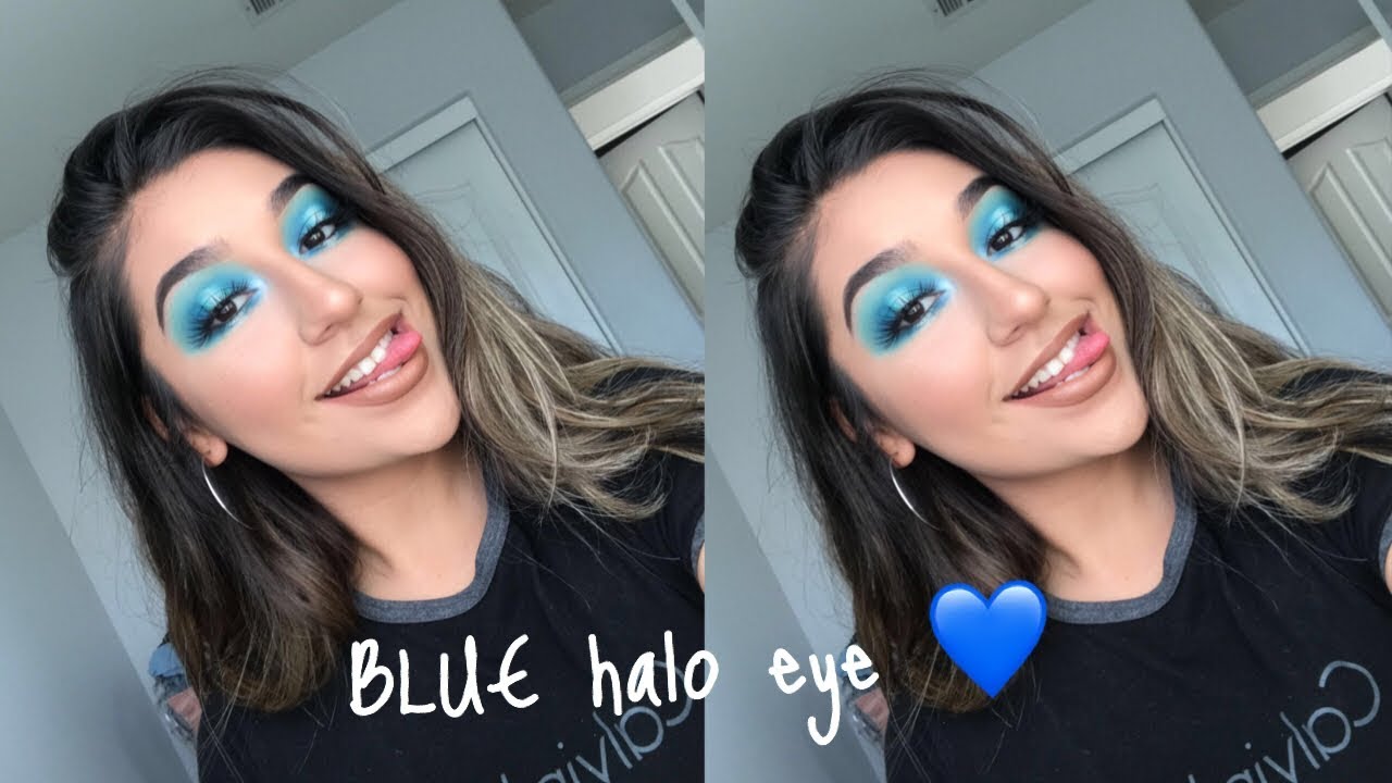 BLUE halo eye || Morphe 35B palette
