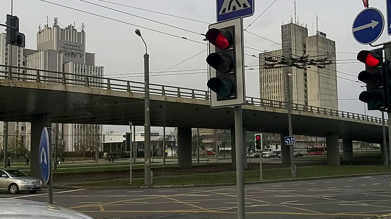 Vilniaus Troleibusai Nr.1  Karoliniškės - Stotis Вильнюсский троллейбус Но.1 Каролинишкес - Вокзал