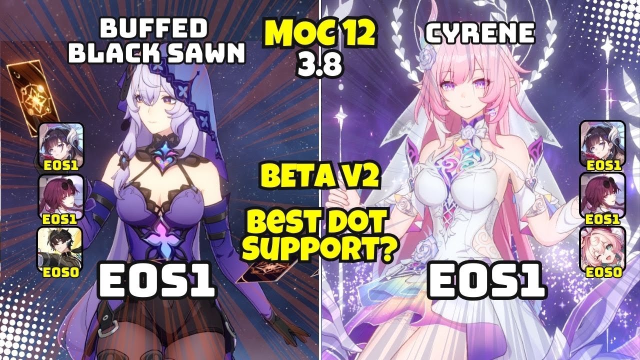 4.0 BEST DOT SUPPORT?? Buffed E0S1 Black Swan vs E0S1 Cyrene | MOC 12 HSR 4.0