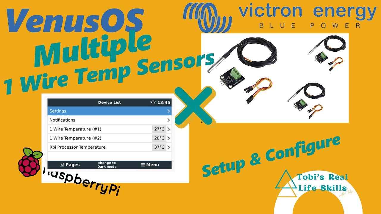 Victron VenusOS | Raspberry Pi | Multiple 1-Wire Temp Sensors (DS18B20) | Install & Configure