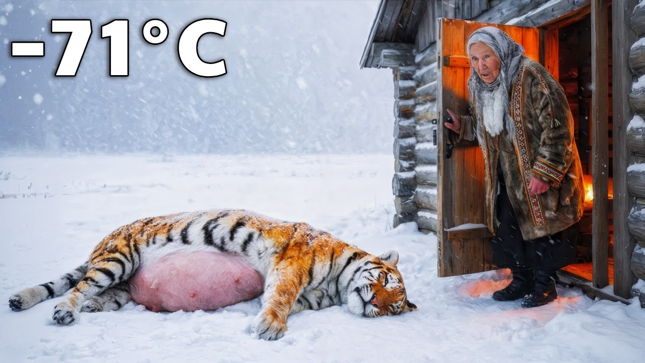 She Opened Her Door in -71°C and Found a Pregnant Tiger Waiting!🥶🐅
