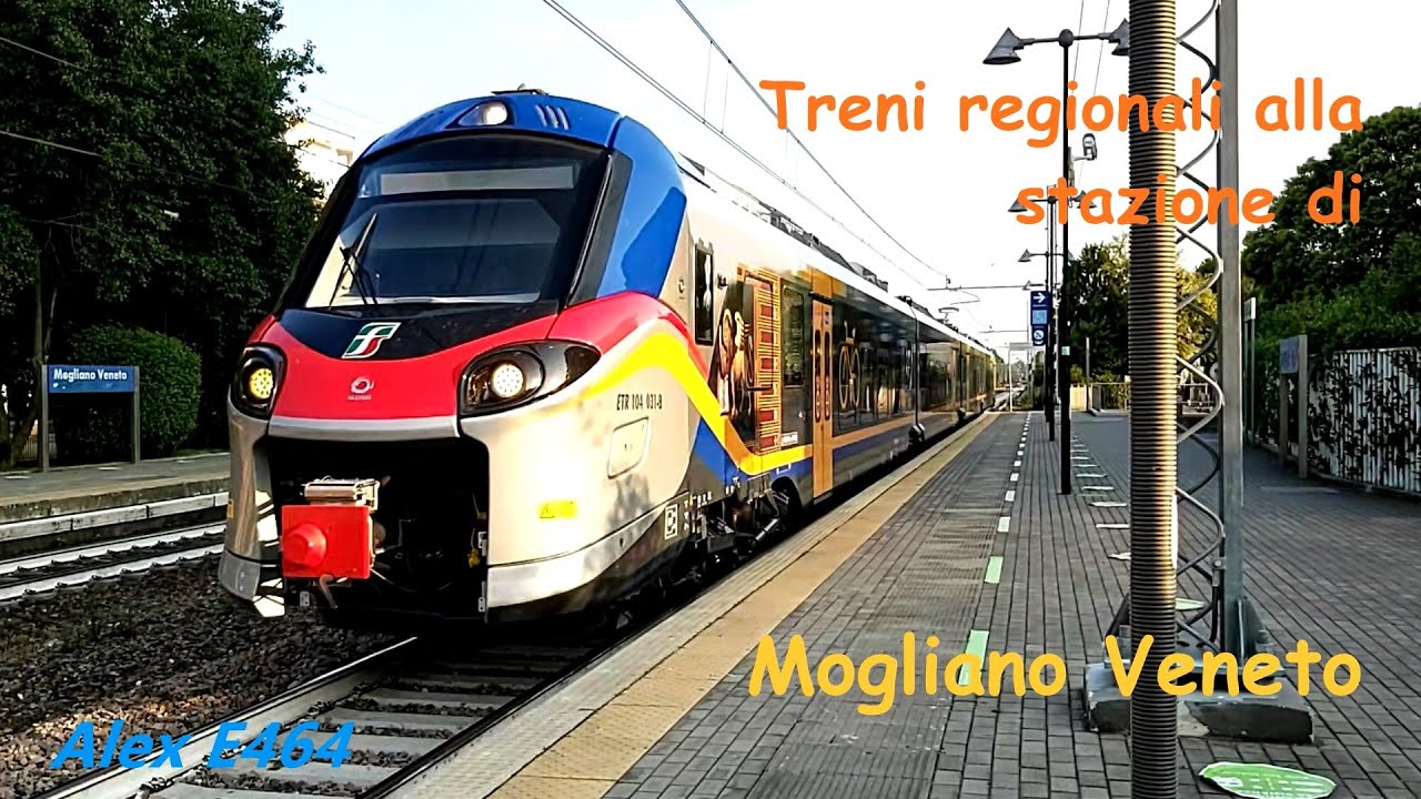 Treni regionali alla stazione di Mogliano Veneto