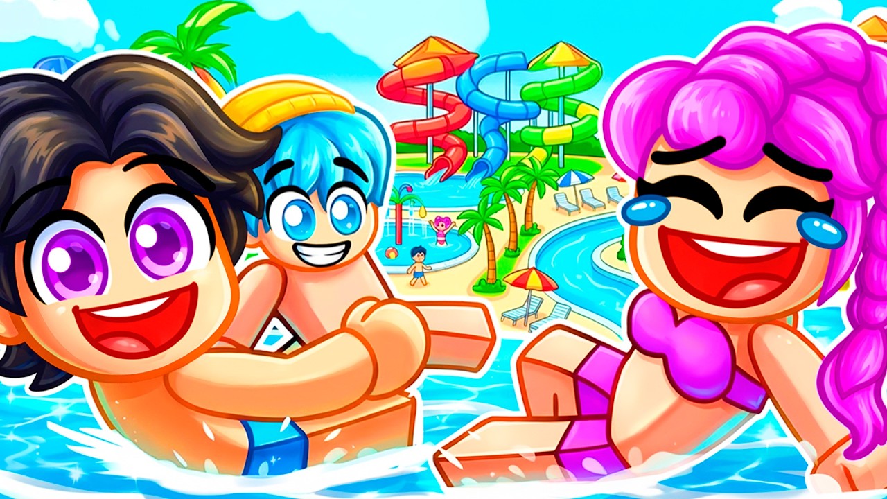 FAMILIA KPOP no PARQUE AQUATICO no ROBLOX!! (Kpop Demon Hunters)
