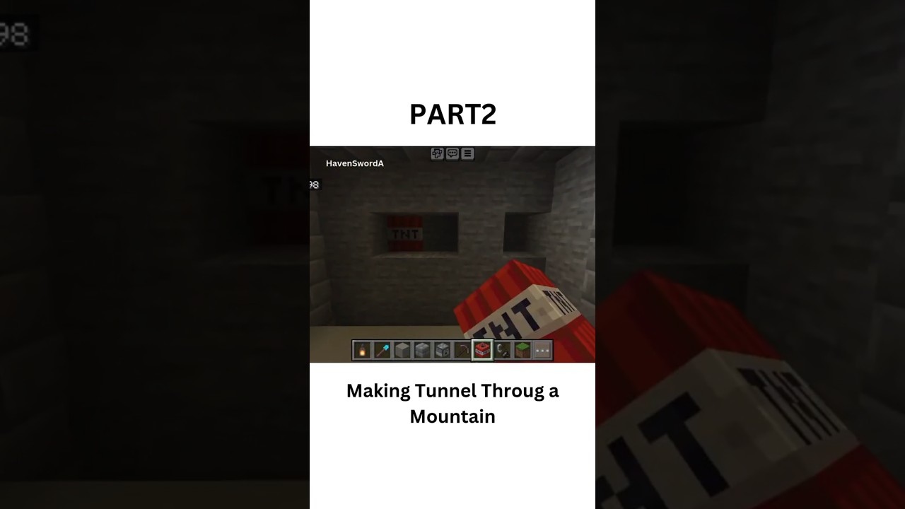 Epic Mountain Tunnel Build in Minecraft! 🚇⛰️ #Minecraft #MinecraftBuild #MountainTunnel #HavenSwordA