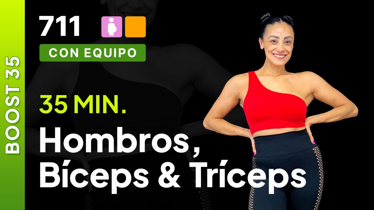 Día 22 Boost-35 | Bíceps, tríceps & hombros | Rutina de brazos en casa