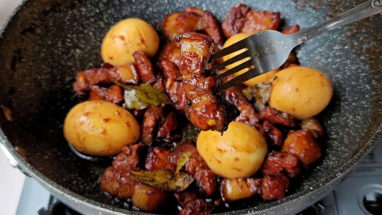 PORK ADOBONG TUYO with EGGS