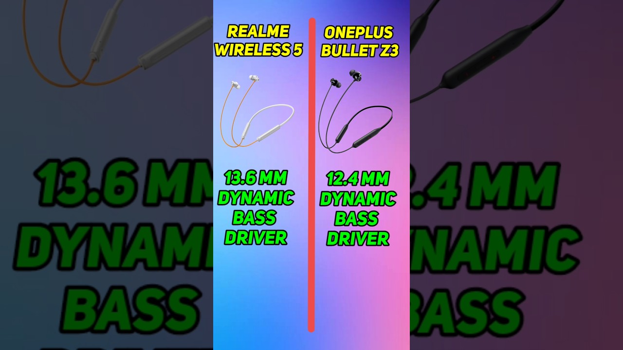 oneplus bullets wireless z3 vs realme wireless 5 #shorts