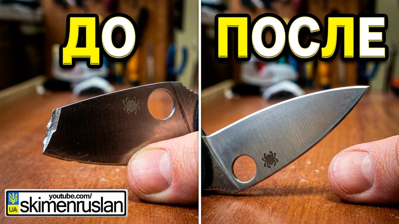 НОЖЕВАЯ МАСТЕРСКАЯ 🔪 Spyderco Tenacious  со сломанным клювом