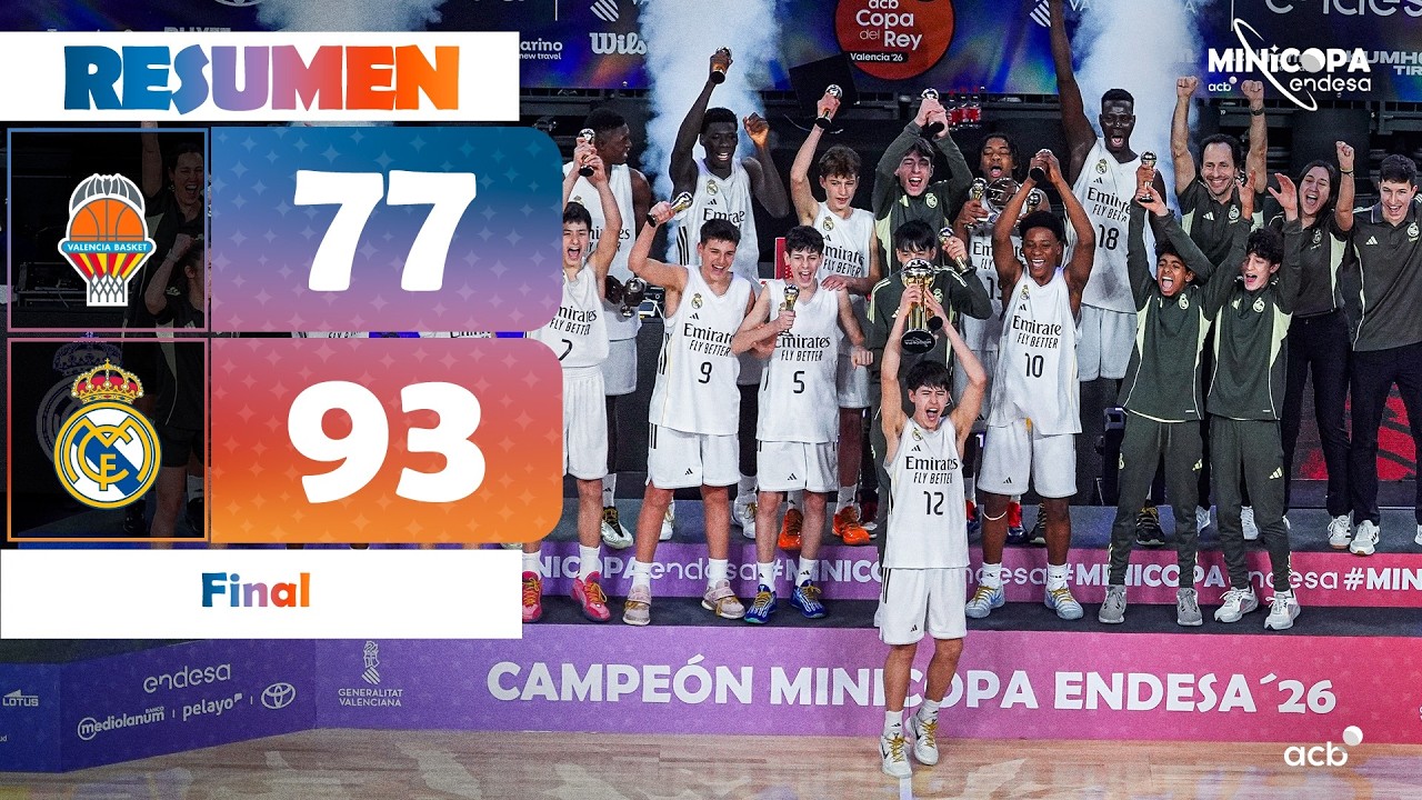 Valencia Basket - Real Madrid (77 - 93) RESUMEN | Minicopa Endesa Valencia 2026