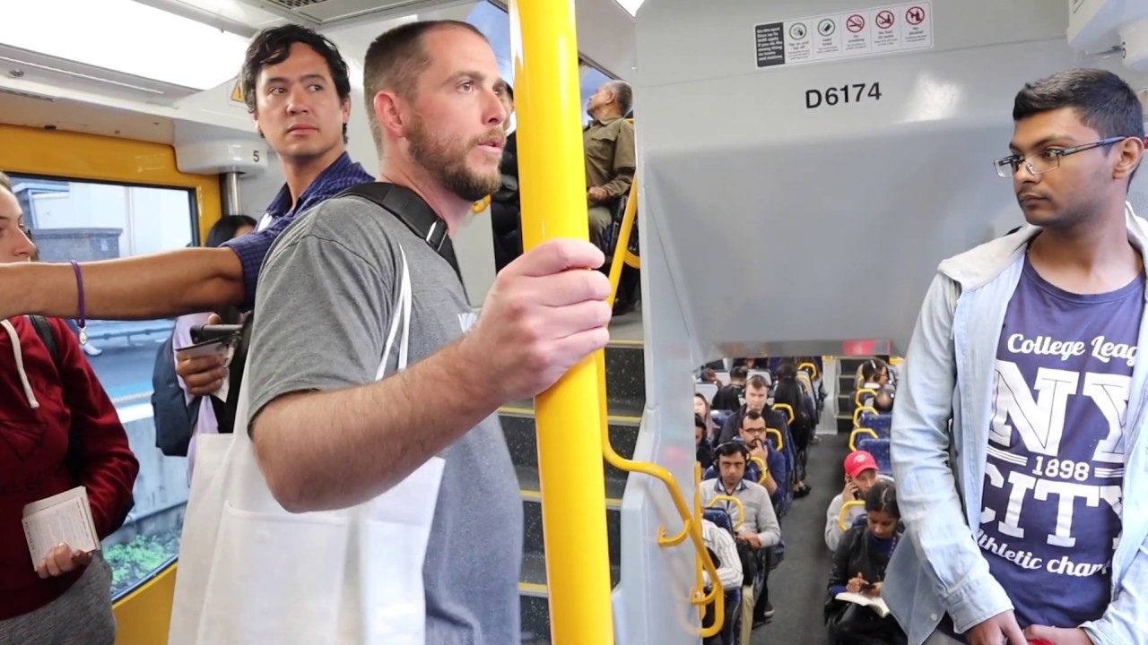 Preaching life in JESUS on a train in Sydney, NSW, Australia
