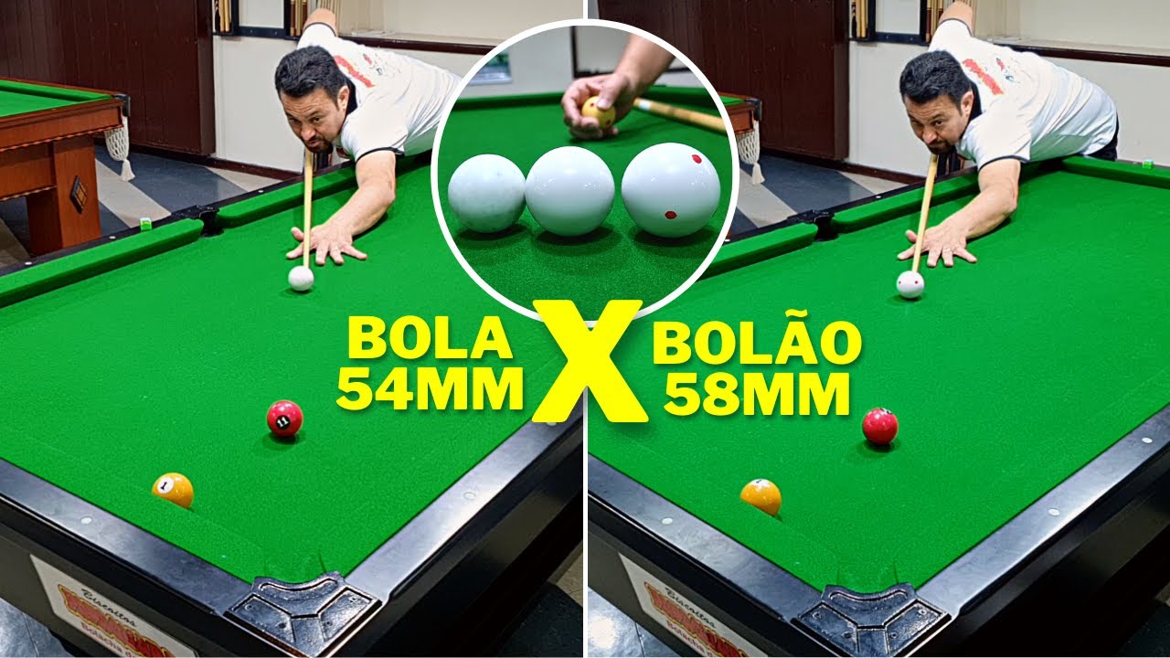 Bolão de 58 vs Bola branca de 54!! Qual técnica usar para cada tipo de bola?? 🤔🔥