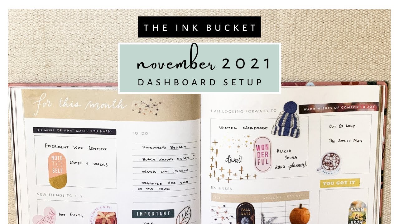 Ink Bucket Planner | November Plan With Me | Sanjana Raj