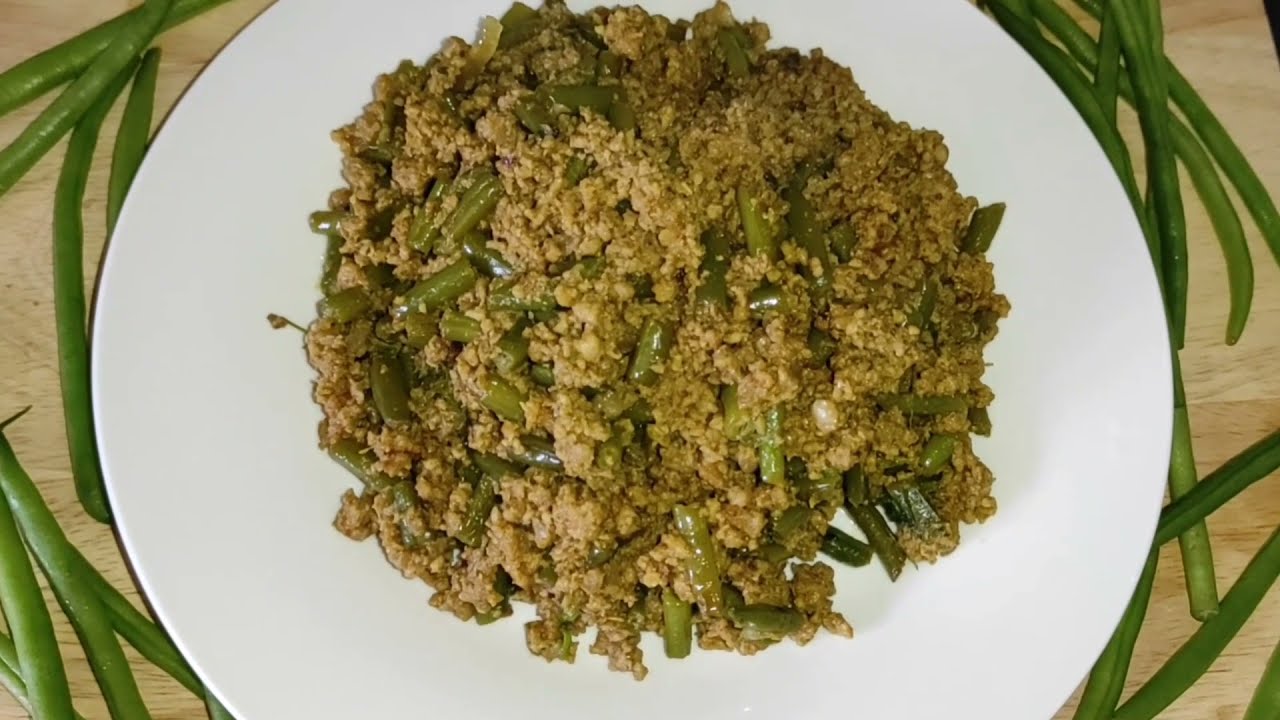 How to make mutton keema with green beans
