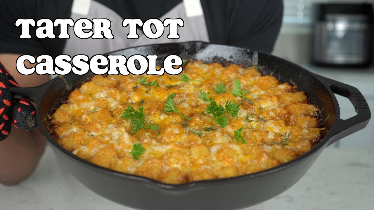 French Onion Tater Tot Casserole  | One Pot Meal